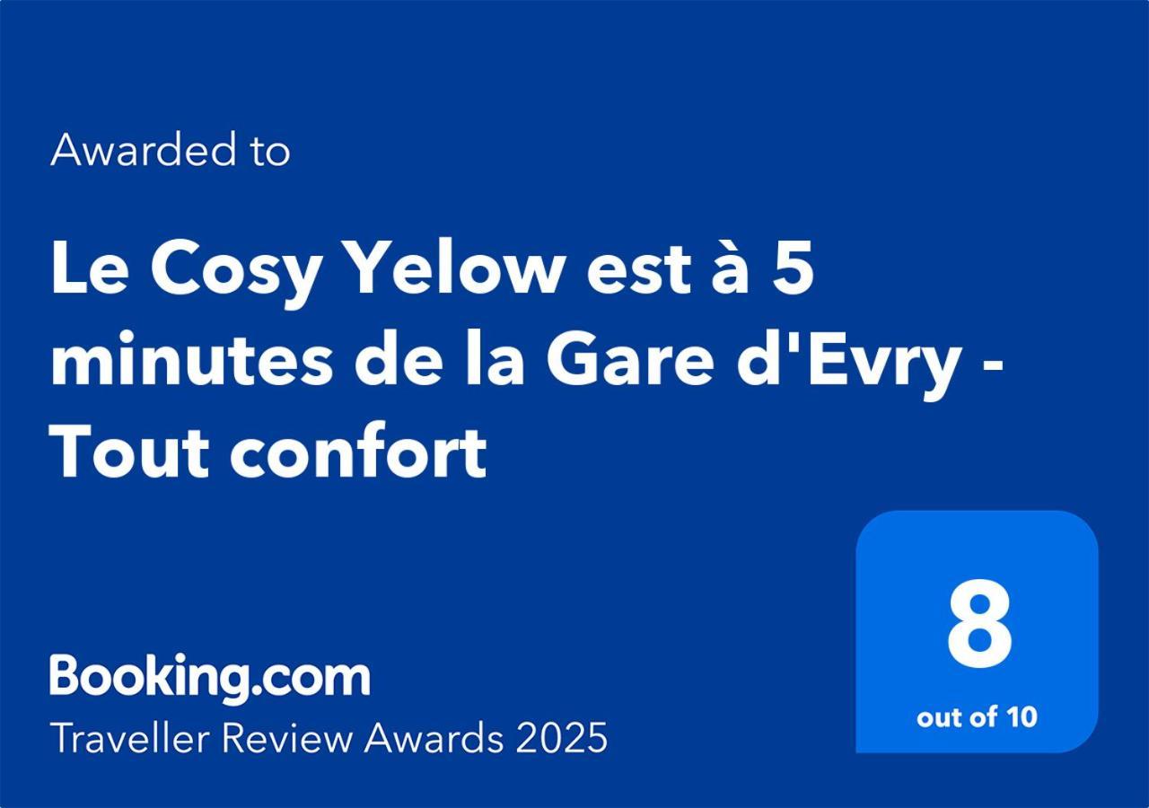 Le Cosy Yellow Appartement Lumineux A 5 Min De La Gare D'Evry Avec Parking Gratuit Courcouronnes Dış mekan fotoğraf